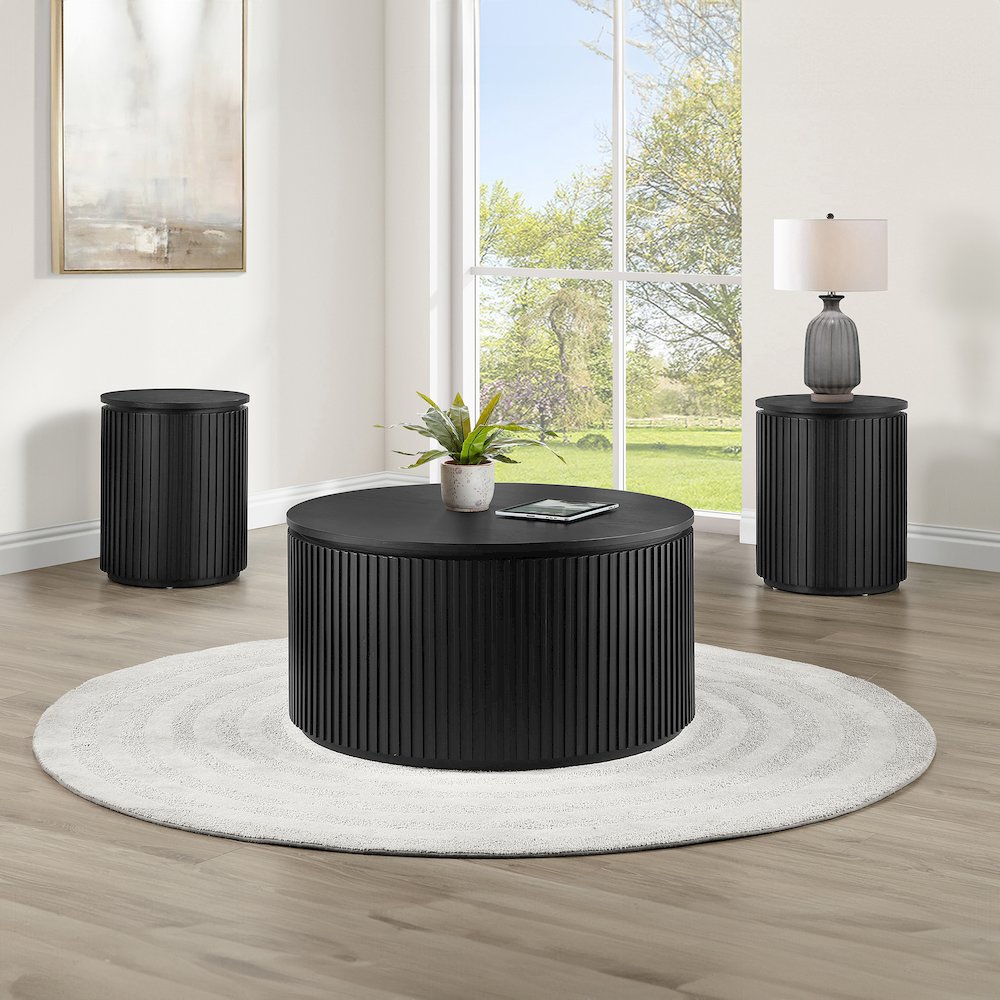 Colvin 36″ Round Coffee Table with Casters