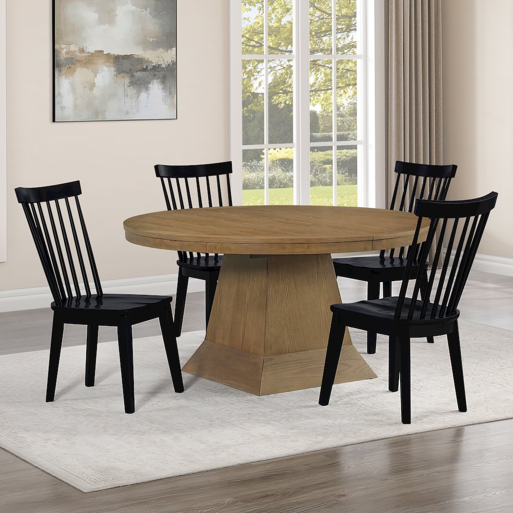 4 Vaughn Black Side Chairs