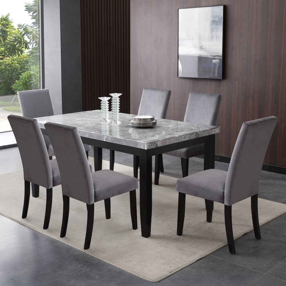 Napoli 7pc Dining Gray