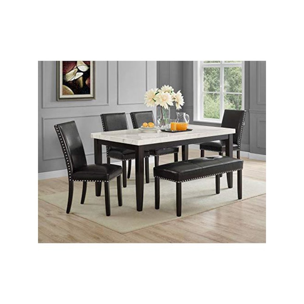Westby Black PU Dining Bench w/