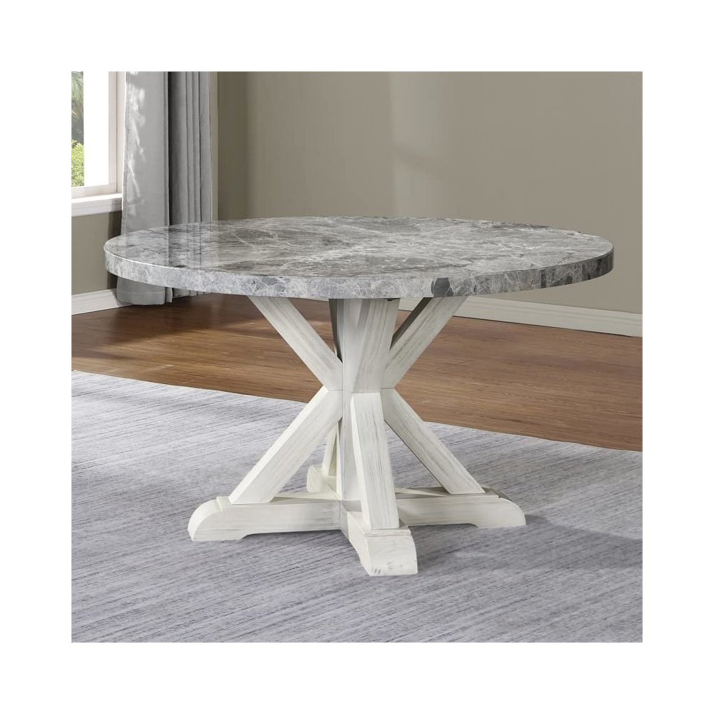 Canova Round Gray Marble Top Table