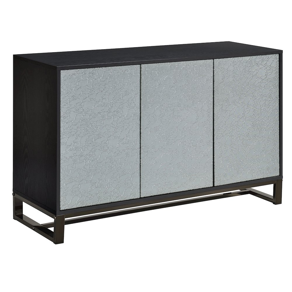 Mazie 3-Door Sideboard w/Pattern Mirror