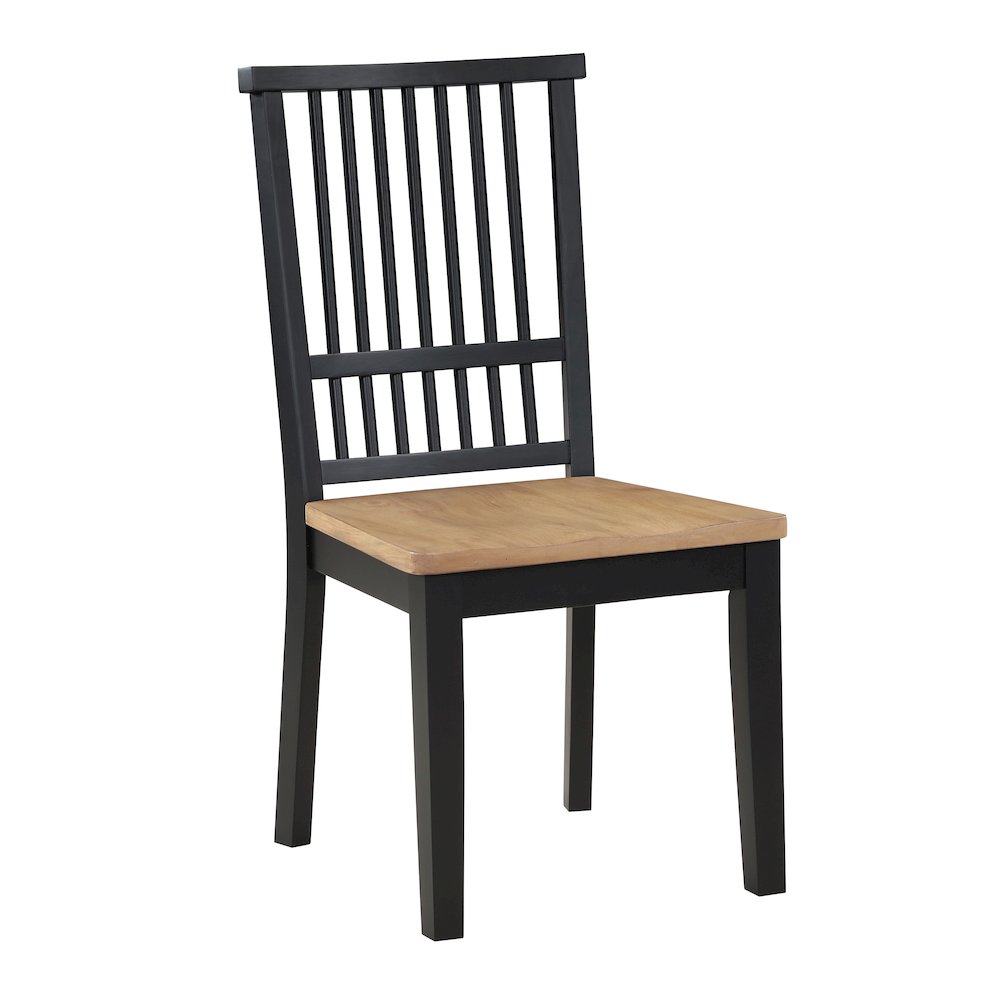 Molly Black 48″ Table with 4 Magnolia Chairs