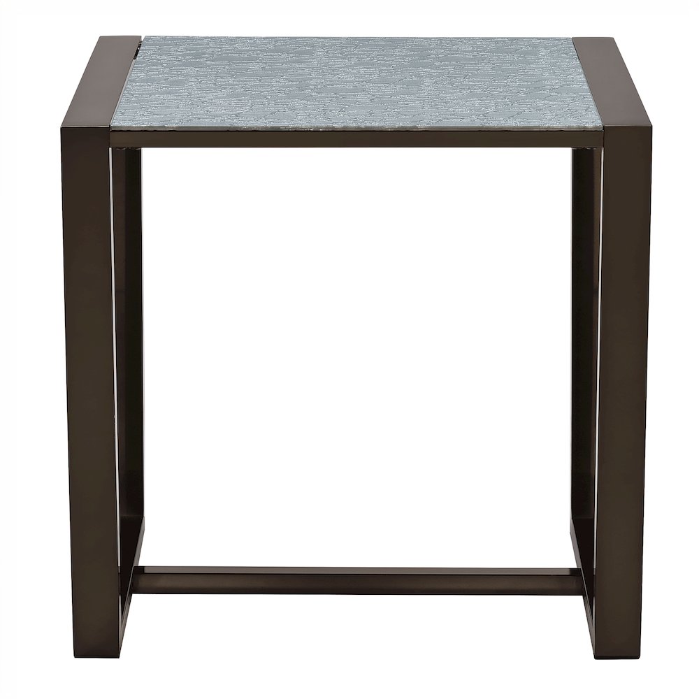 Mazie End Table with Patterned Mirror