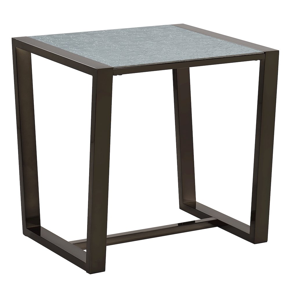 Mazie End Table with Patterned Mirror