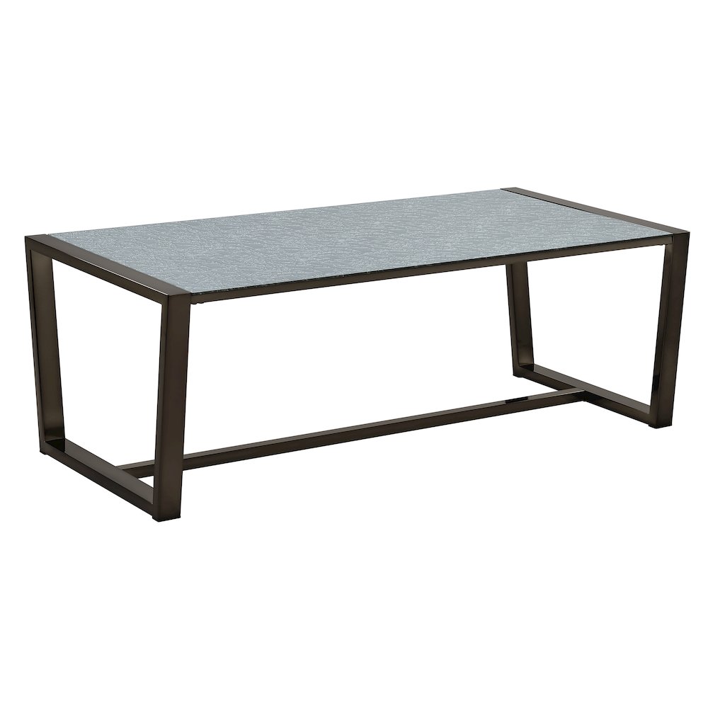 Mazie Coffee Table with Patterned Mirror Top