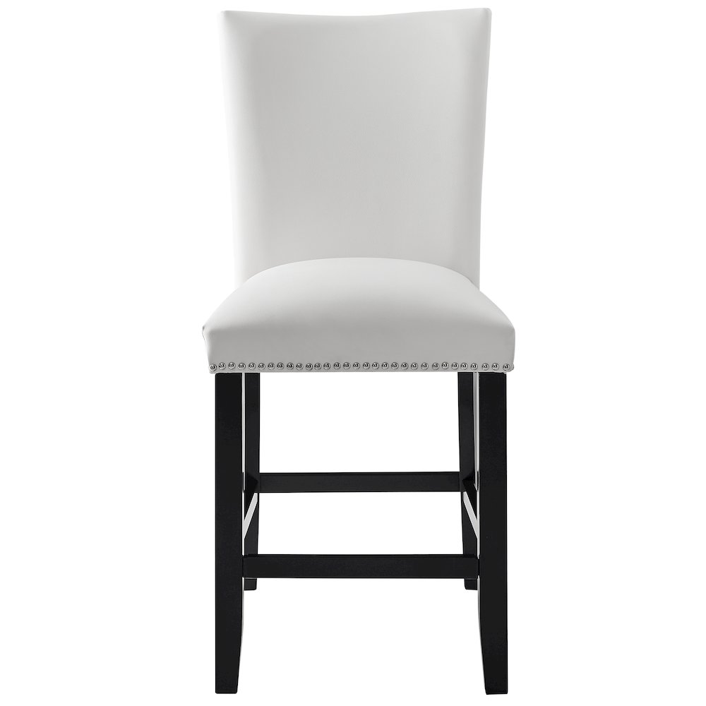 Camila White PU Counter Chair