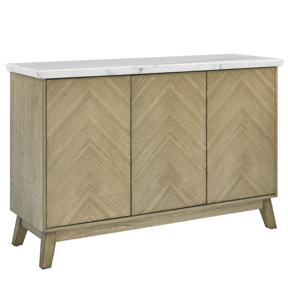 Vida White Marble Top Server