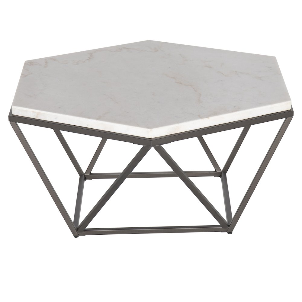 Corvus White Marble Hexagon 3pc Set