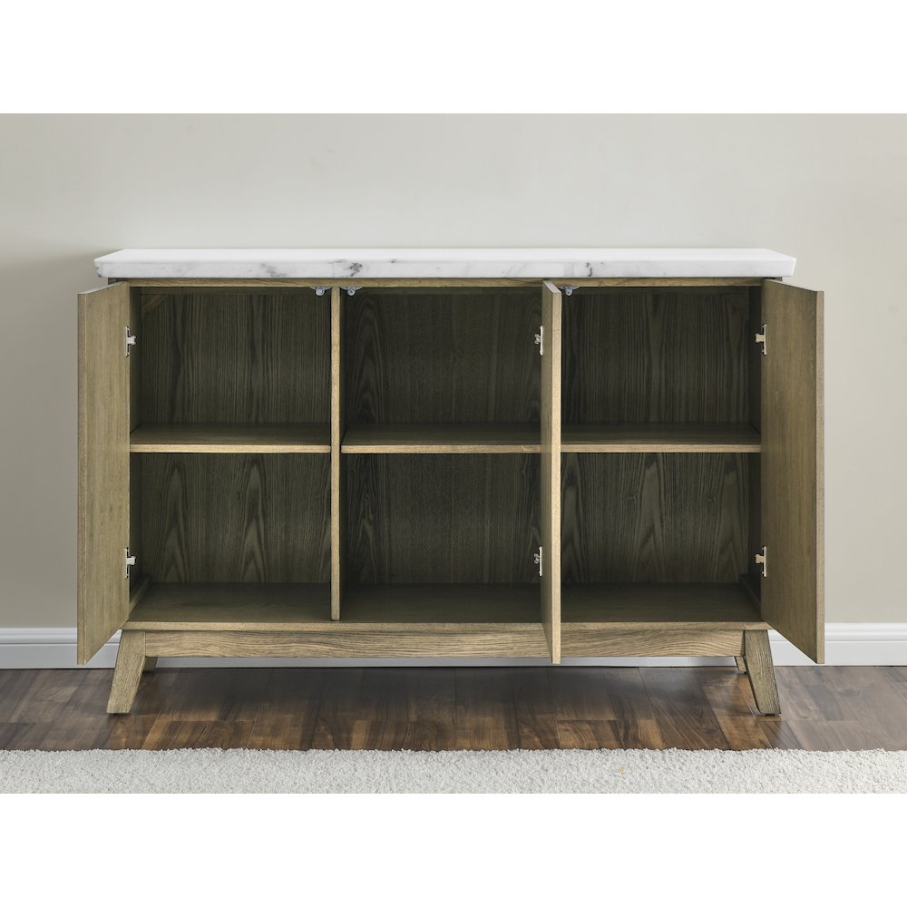 Vida White Marble Top Server