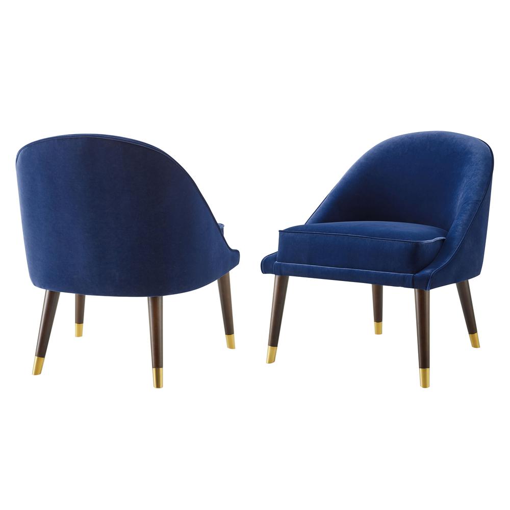 Avalon Velvet Accent Chair – Navy