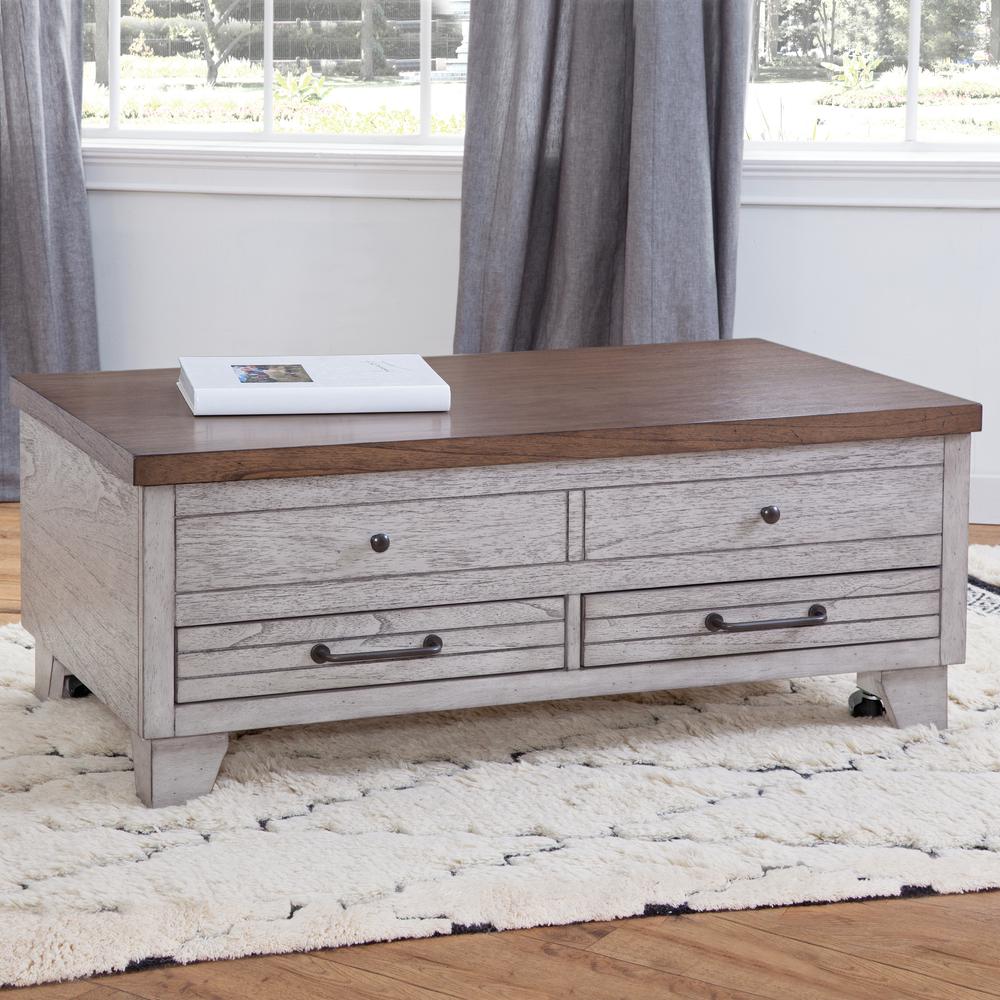 Bear Creek Lift Top Cocktail Table – Ivory