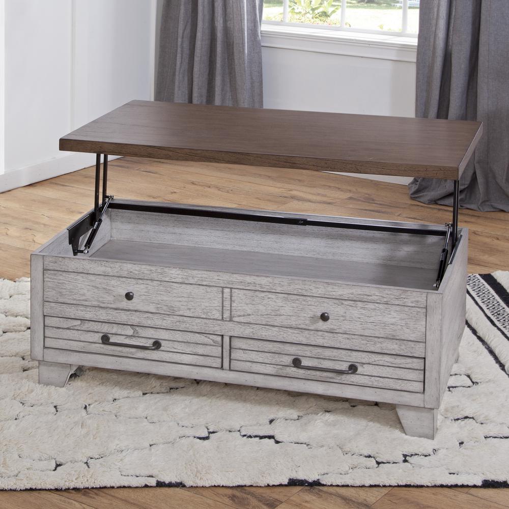 Bear Creek Lift Top Cocktail Table – Ivory