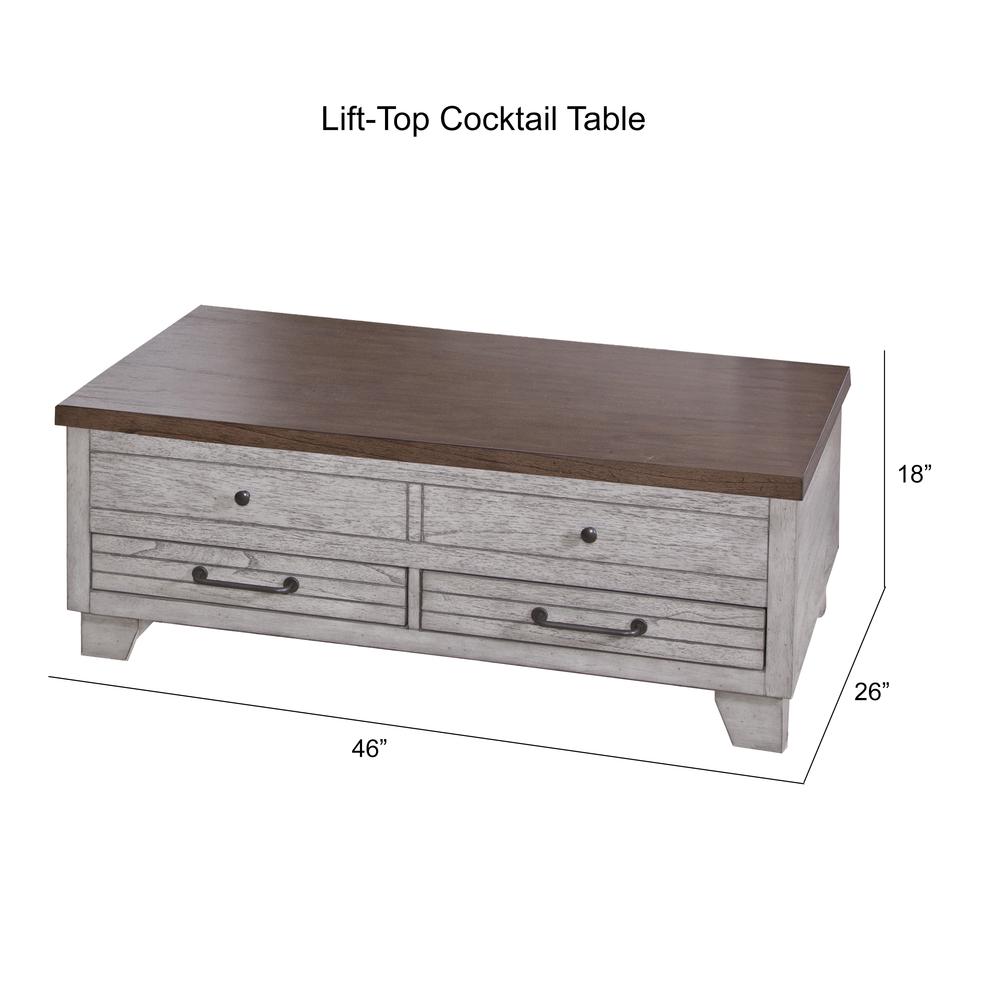 Bear Creek Lift Top Cocktail Table – Ivory
