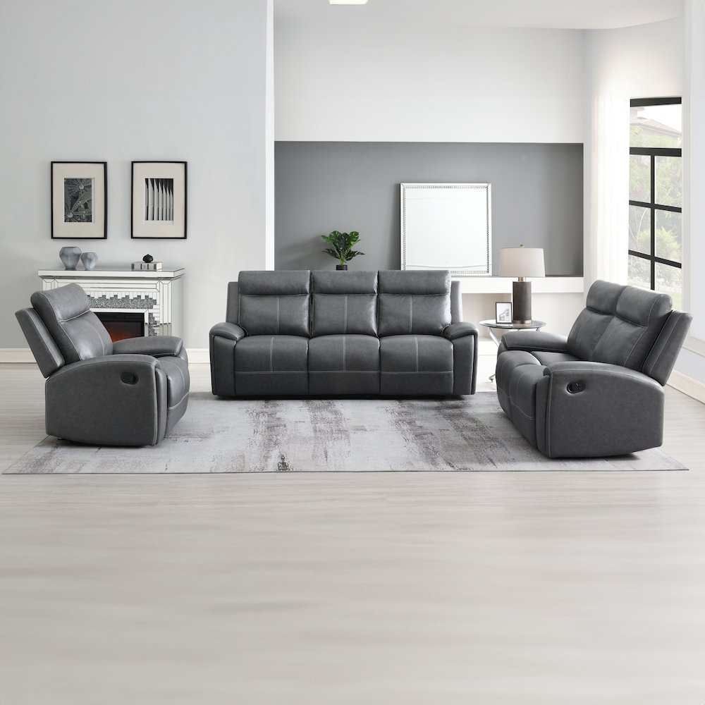 Gaston 3-Piece Manual Reclining Set