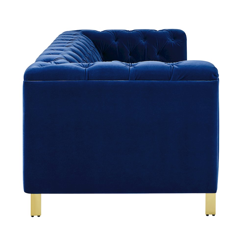 Charlene Blue Velvet Sofa Love 2PC