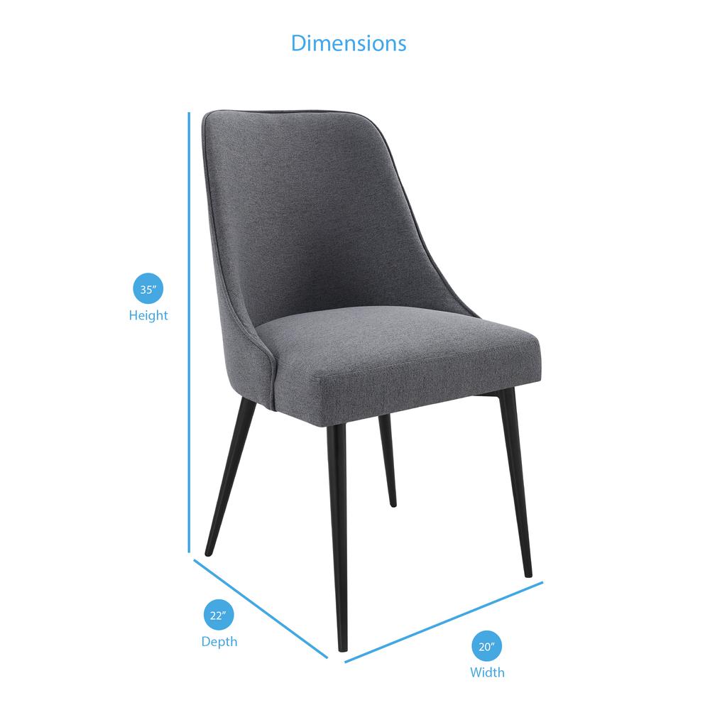Colfax Side Chair Charcoal – set of 2