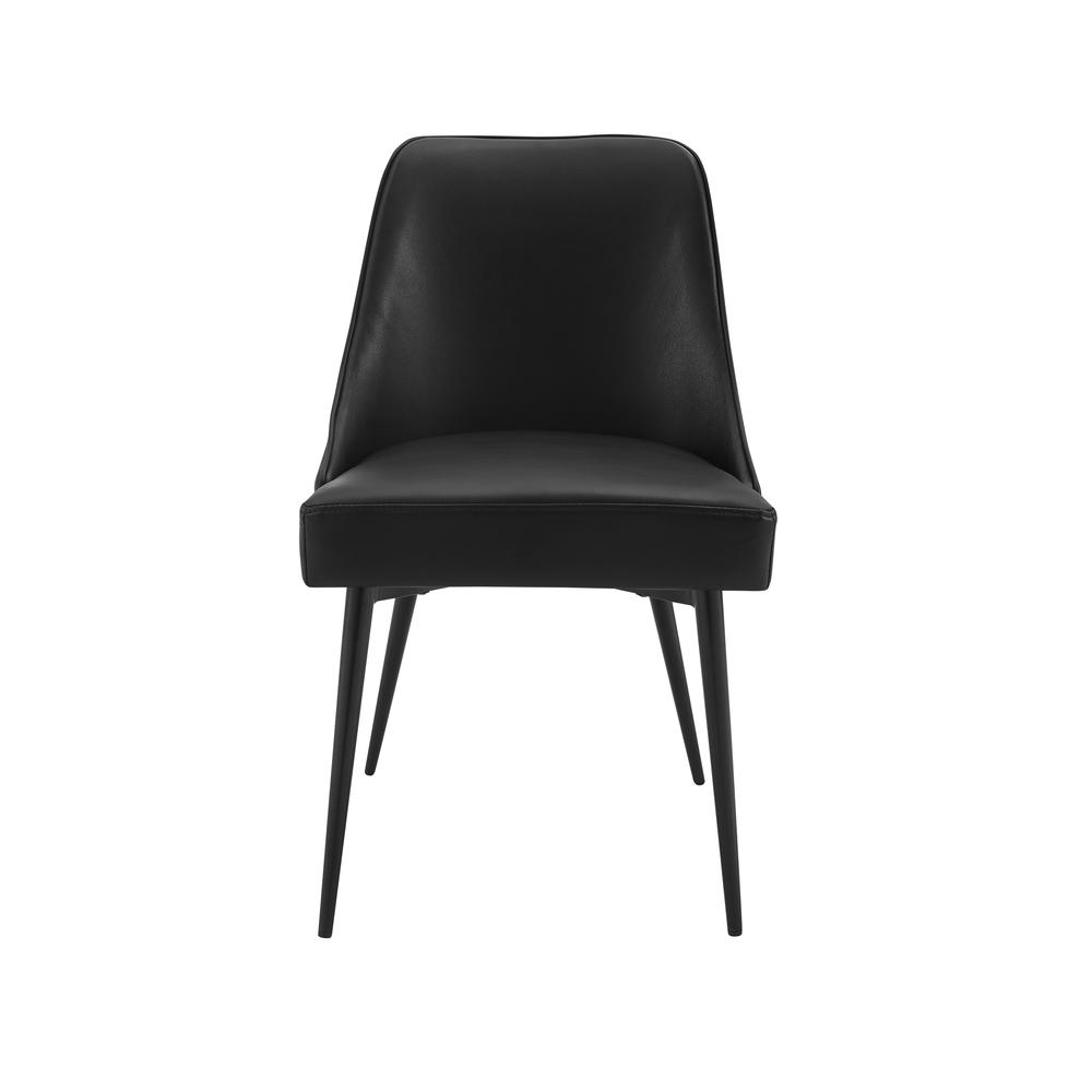 Colfax Side Chair Black Vinyl – set of 2