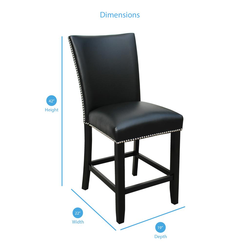 Camila Black Counter Chair – set of 2
