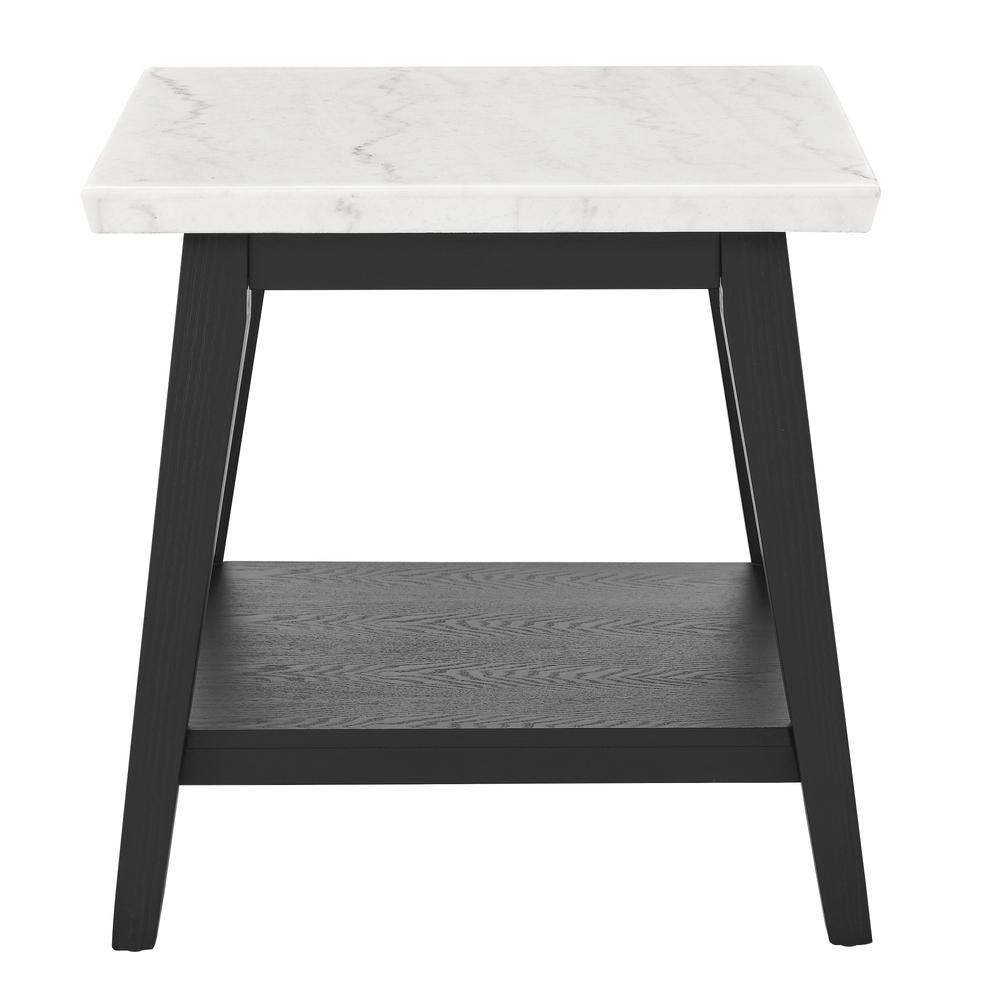 Vida White Marble End Table
