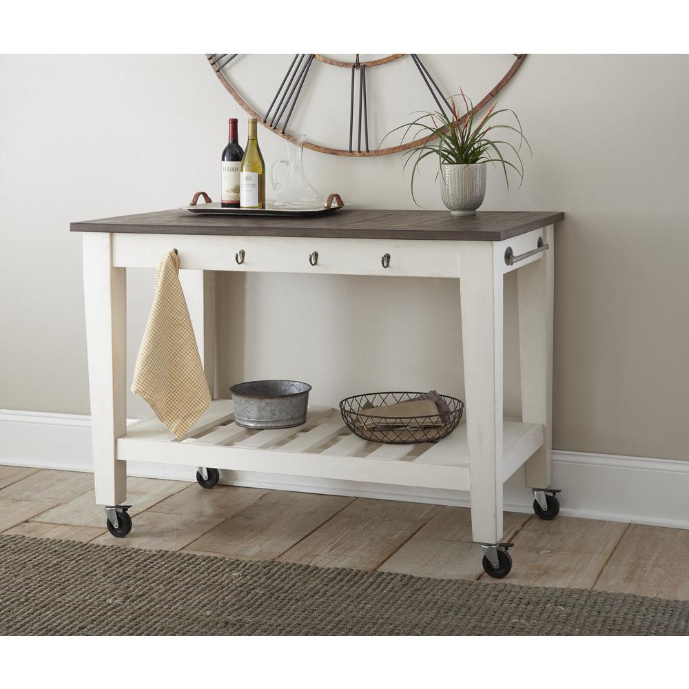 Cayla Two Tone Kitchen Cart