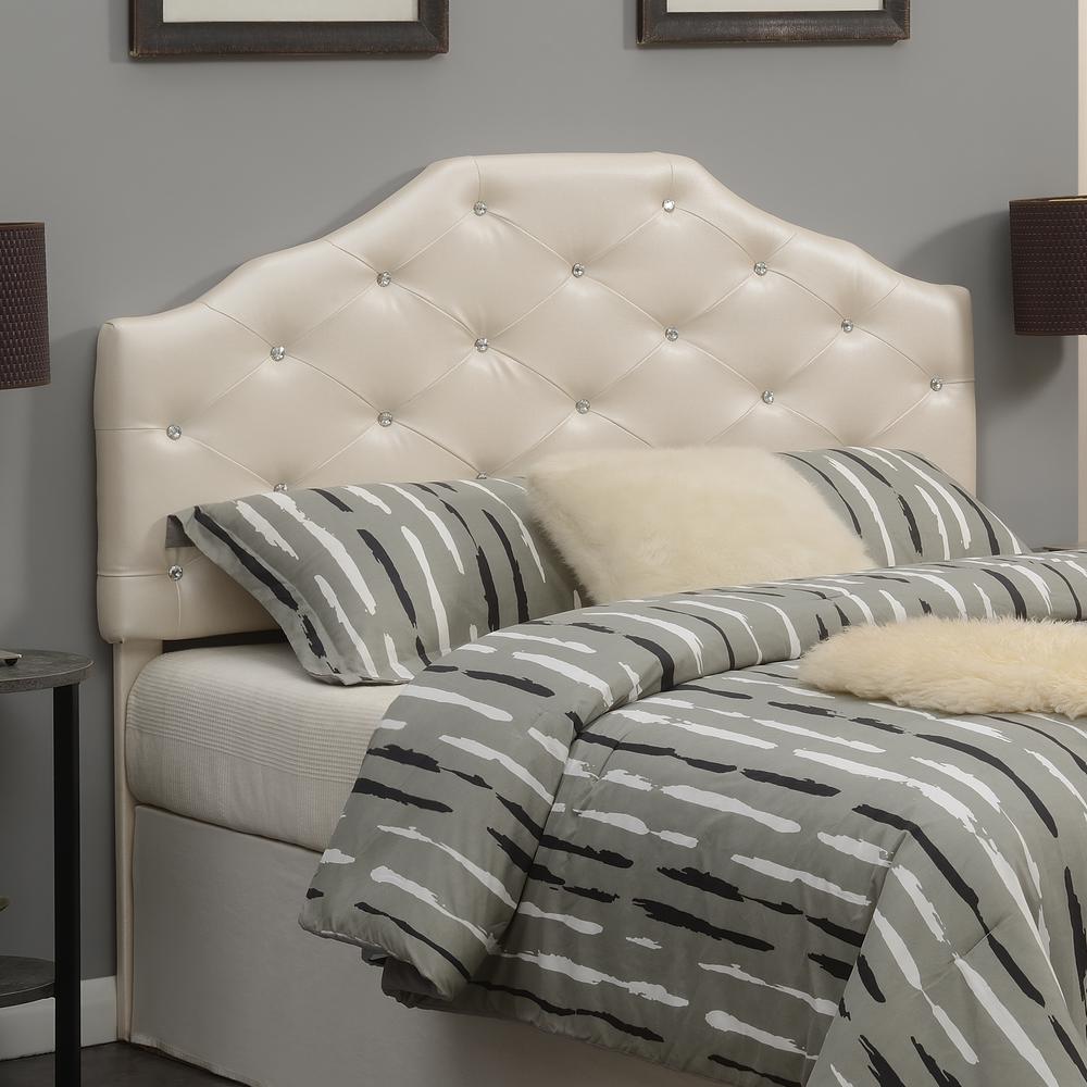 Dawson Queen Headboard Silver PU