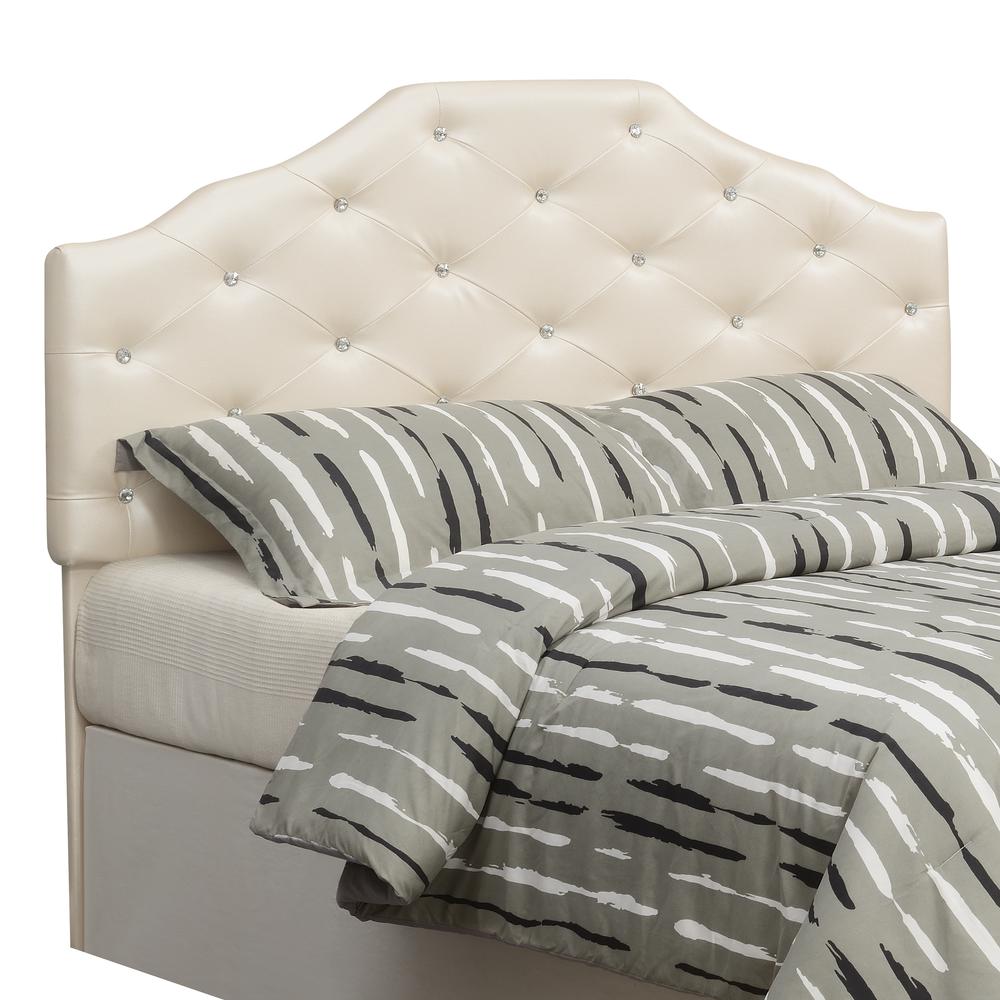 Dawson Queen Headboard Silver PU