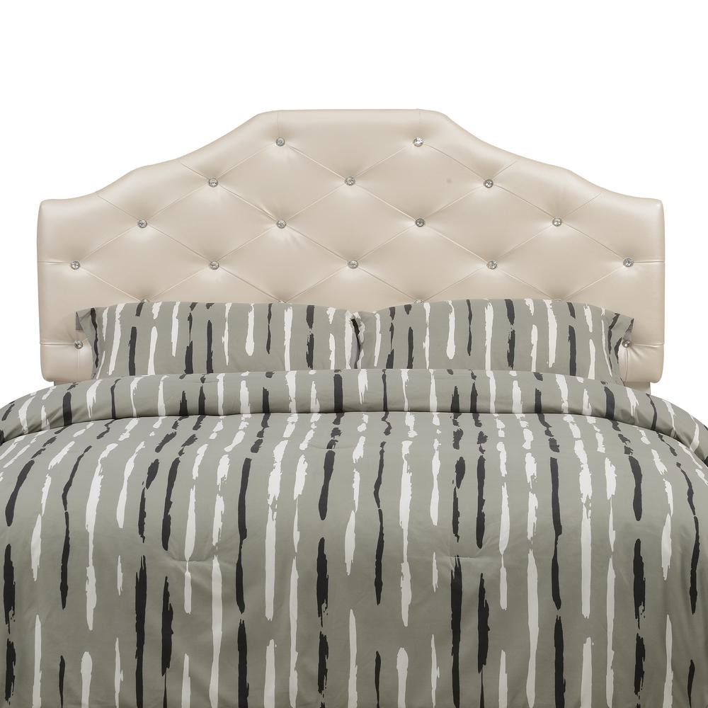 Dawson Queen Headboard Silver PU