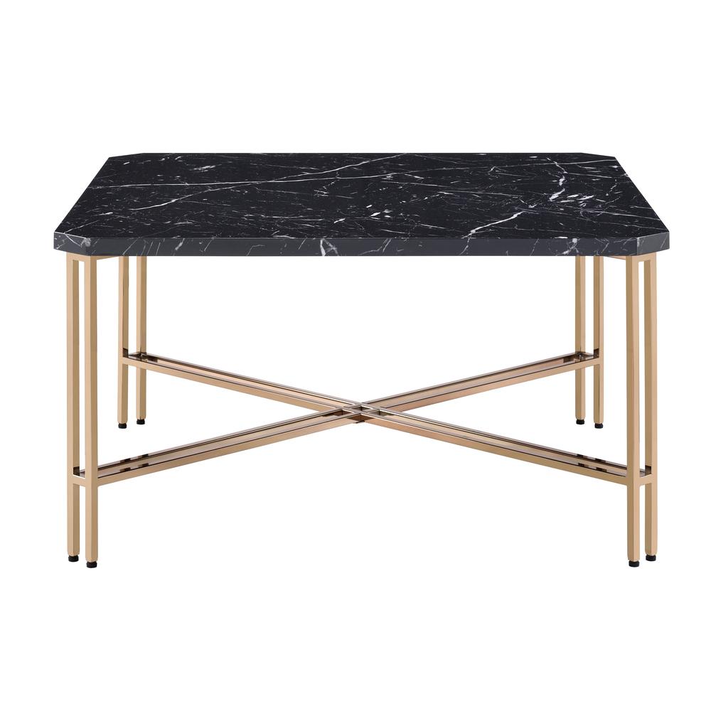 Daxton Faux Marble Square Cocktail Table