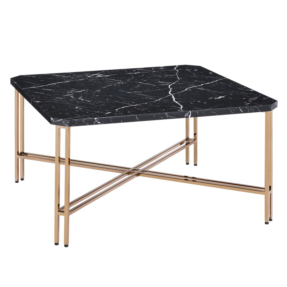 Daxton Faux Marble Square Cocktail Table
