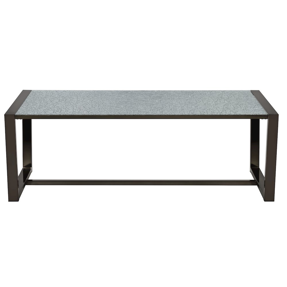 Mazie Coffee Table with Patterned Mirror Top