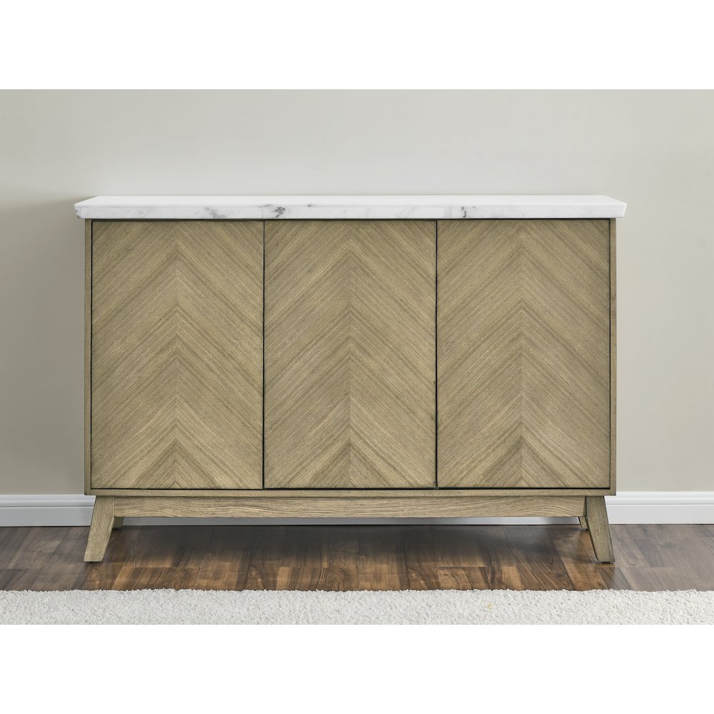 Vida White Marble Top Server
