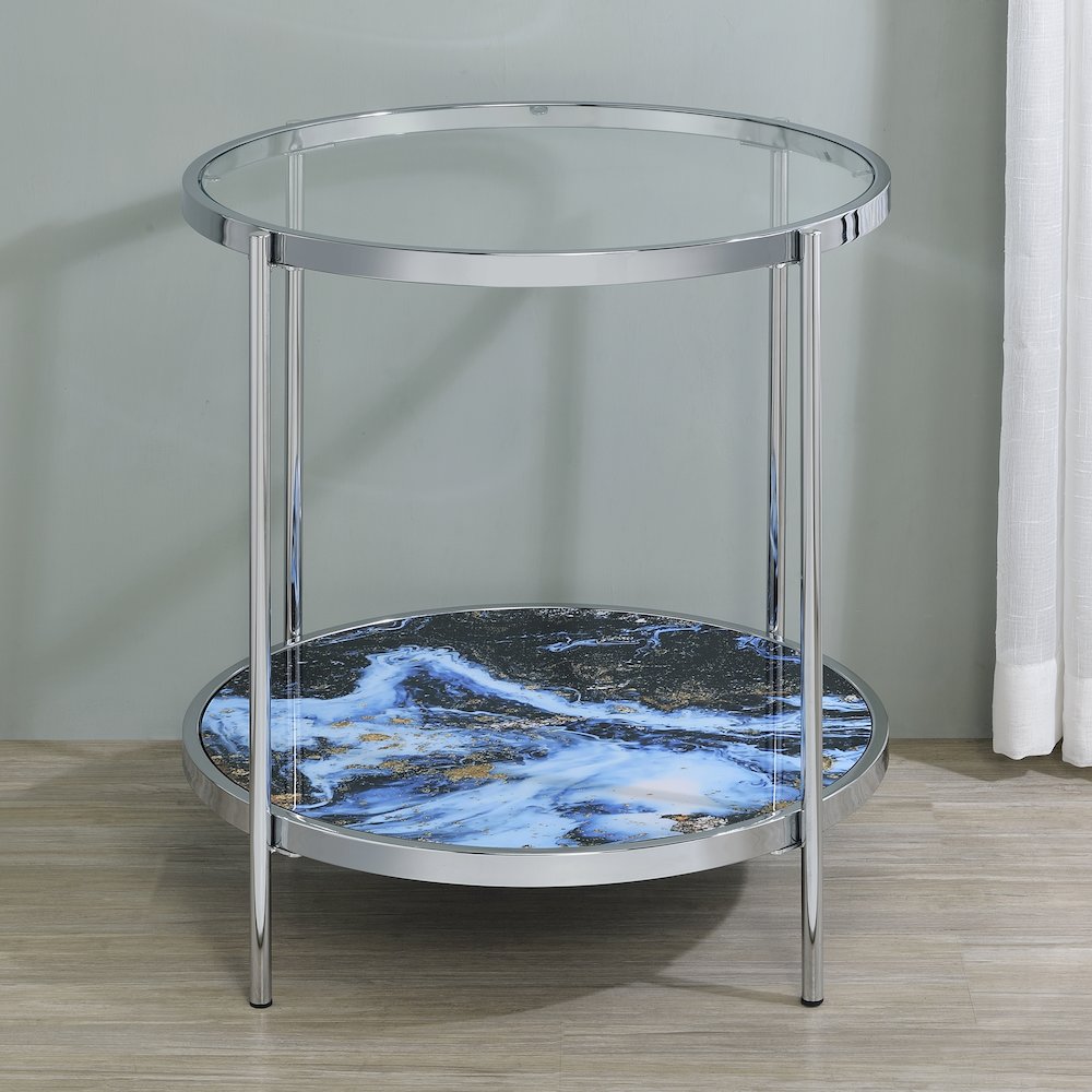 Averie Reversible Round End Table