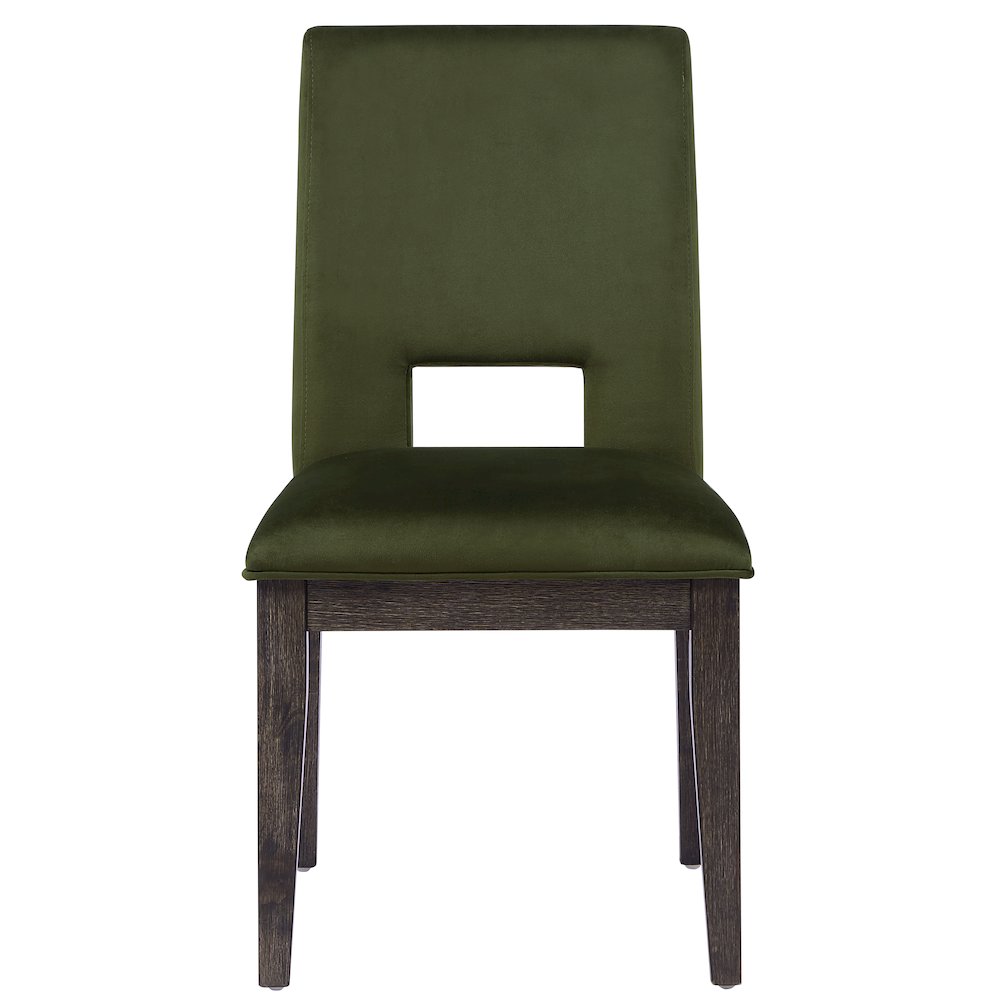 Evan Green Velvet Side Chair