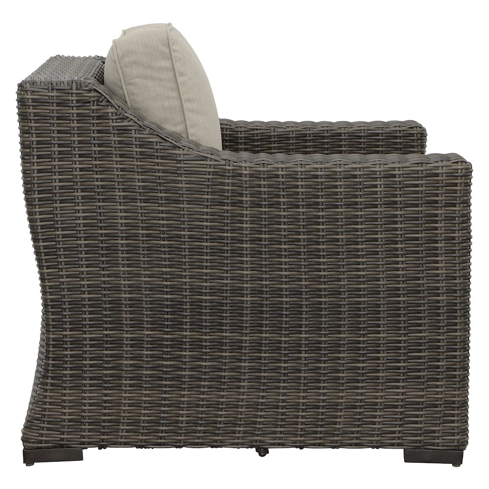 Jones Lounge Chair w/ Half Round Wicker Set of Two