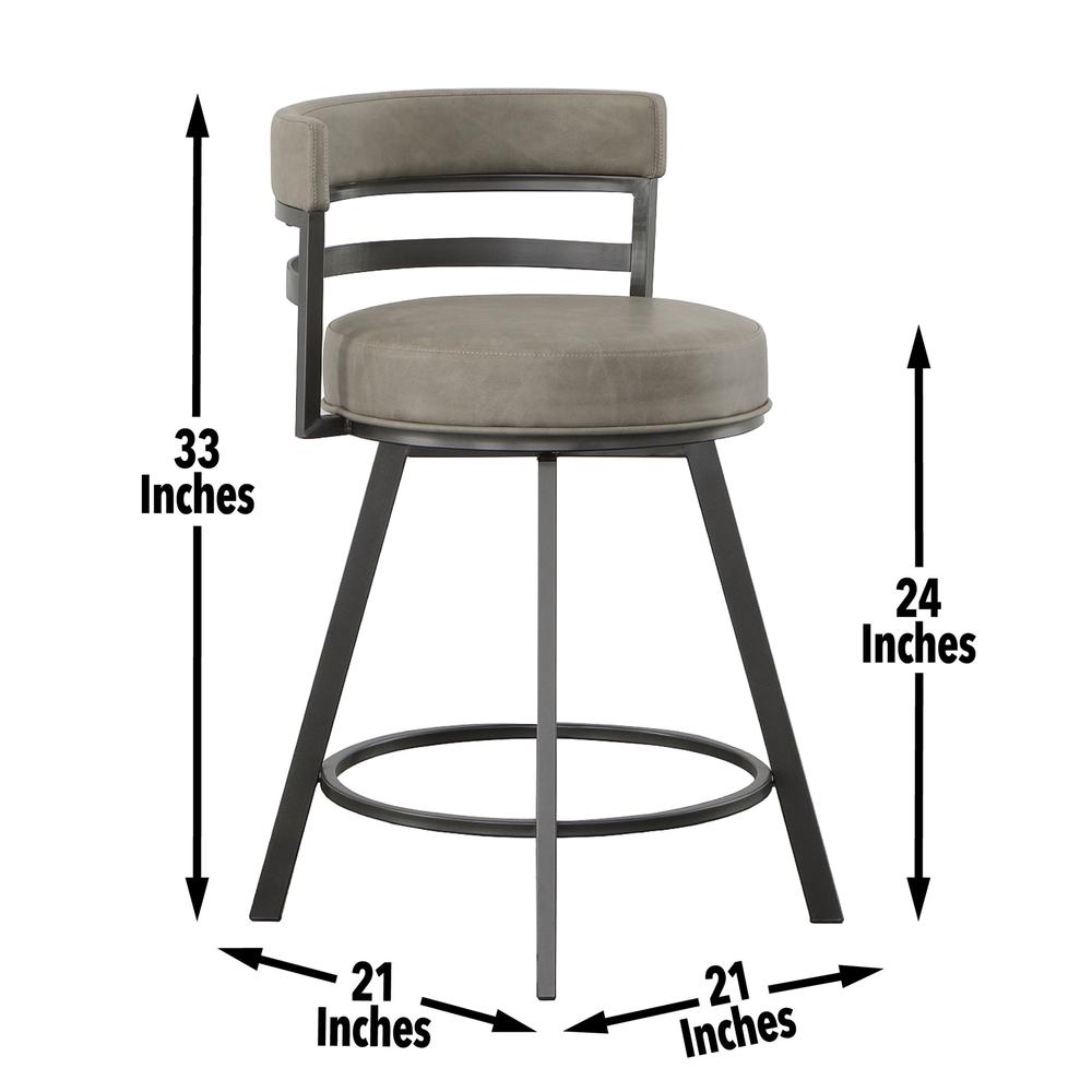 Gene Swivel 24-inch Swivel Counter Stool