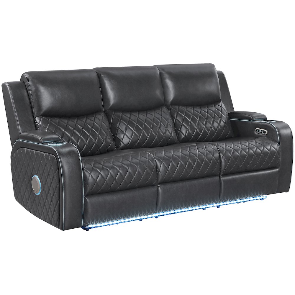 Luna Charcoal Power Sofa