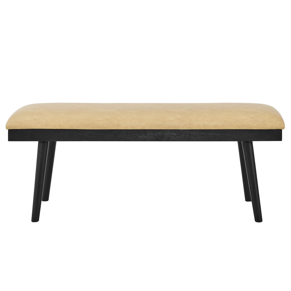 Vida 49″ Sand Vegan Leather Dining Bench