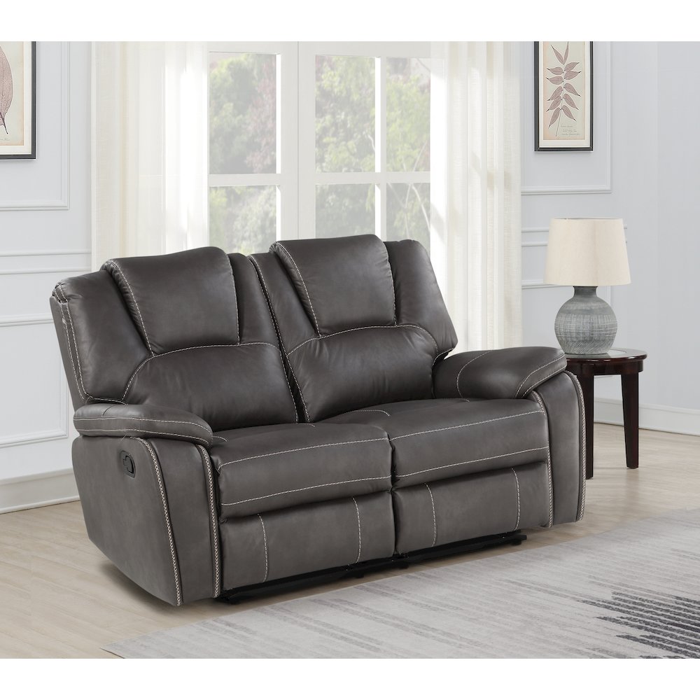 Katrine Charcoal Manual Loveseat