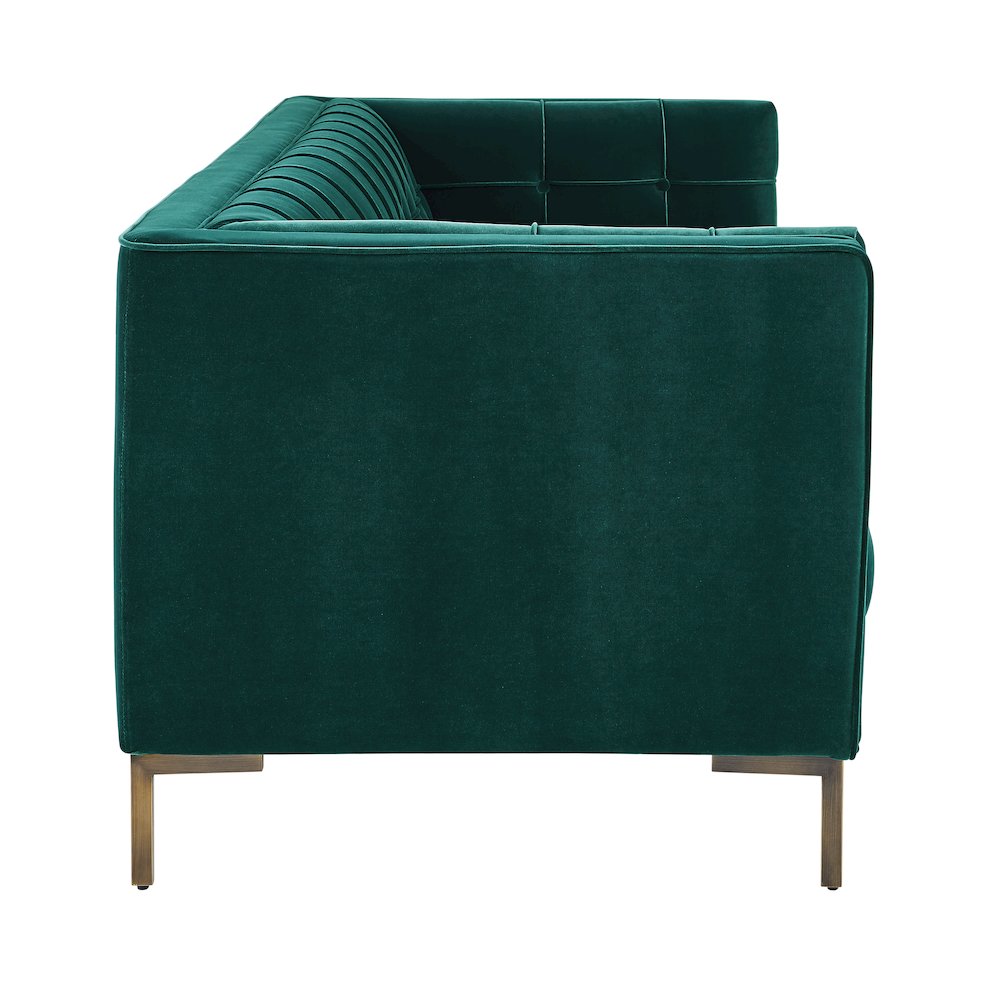 Isaac Green Velvet Sofa