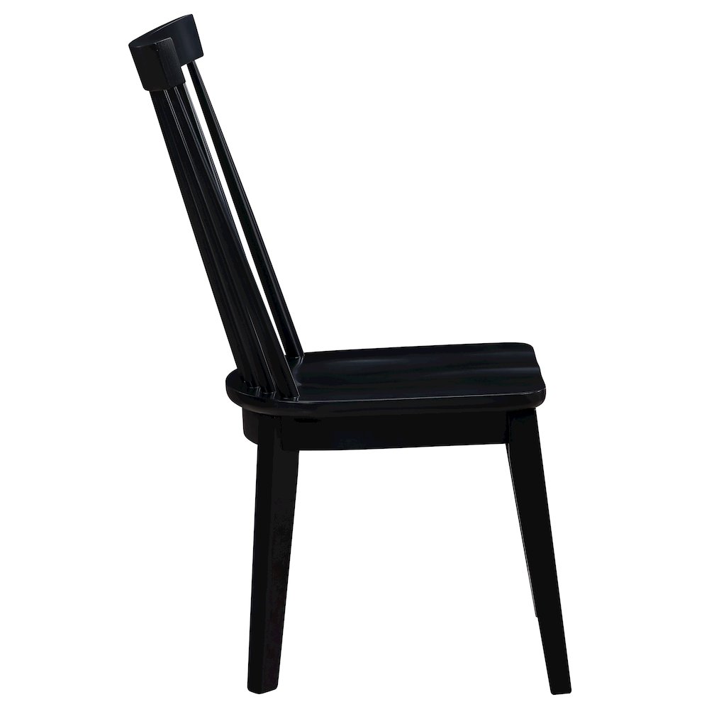 Vaughn Black Modern Shaker Side Chair