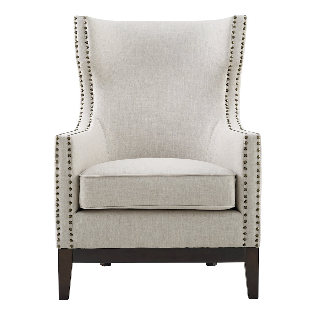 Roswell Linen Accent Chair – Beige