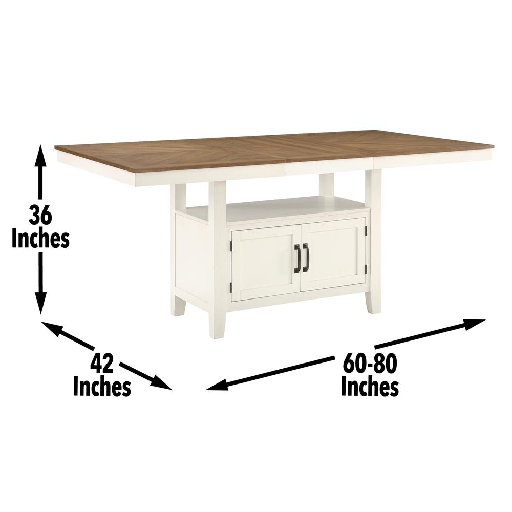 60-80″ Counter Table with 20-inch Leaf