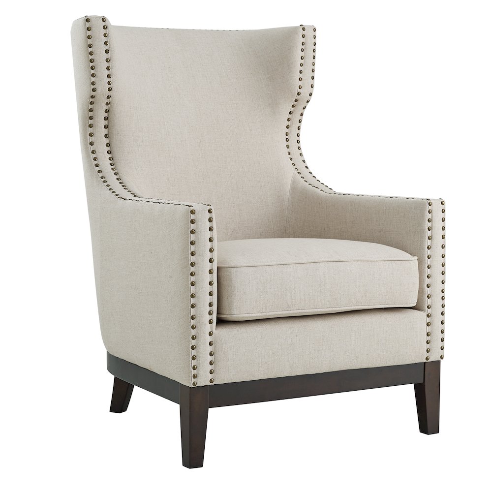 Roswell Linen Accent Chair – Beige