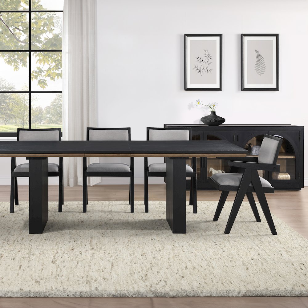Magnolia 80-96″ Table 5-Piece Arm Chair Dining Set