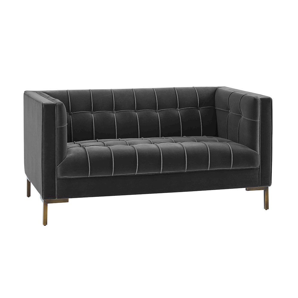 Isaac Gray Velvet Loveseat