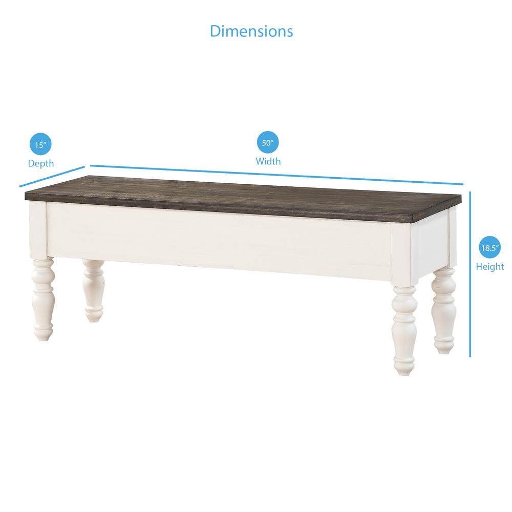 Joanna Two Tone Storage Bench