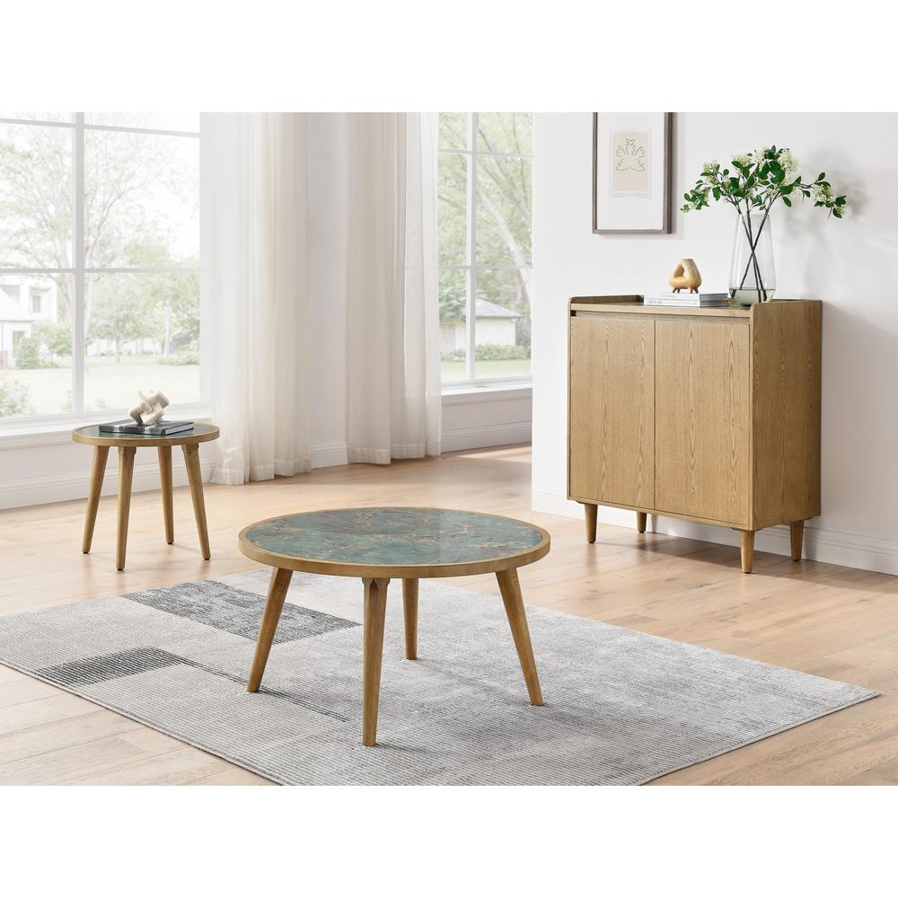 Novato Cocktail Table with Sintered Stone Inlay Top