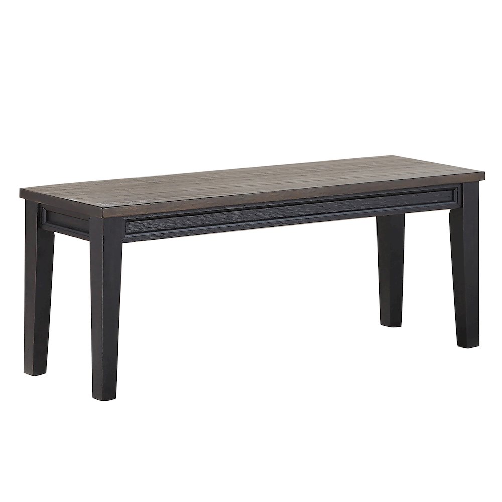 Raven Noir Dining Table with Bench and 4 Chairs