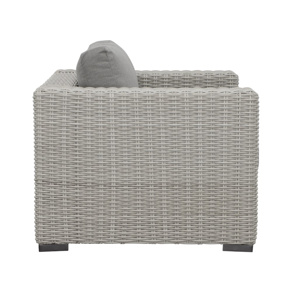 Blakley Outdoor Lounge Chair with Half-Round Wicker